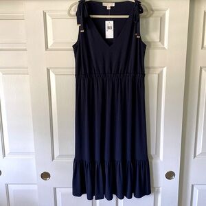 MICHAEL KORS NAVY DRESS SIZE LARGE NWT